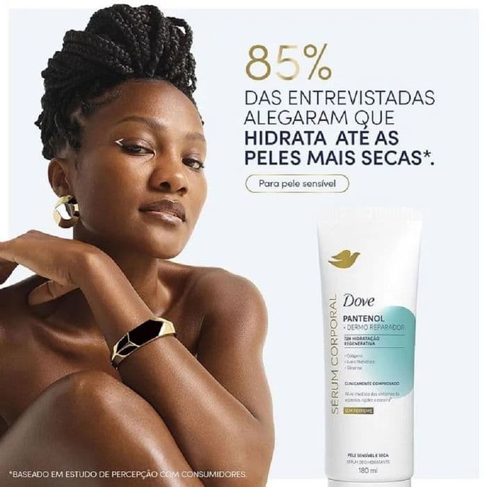 Sérum Hidratante Corporal Dove Sem Perfume Pantenol + Dermo Reparador 180ml — foto 3 de 4