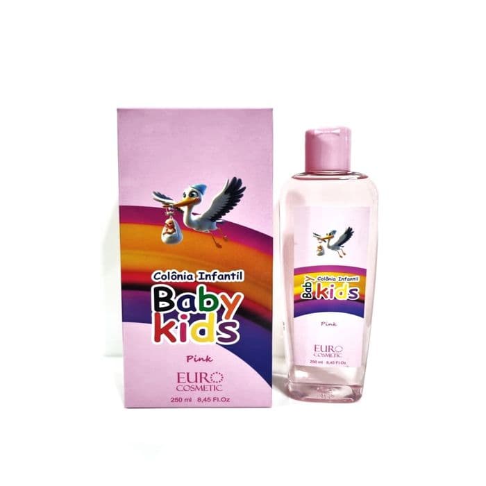 Colônia Infantil Baby Kids Pink Euro Cosmetic 250Ml