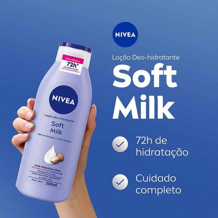 NIVEA Loção Hidratante Corporal Soft Milk Hidratação Profunda — foto 3 de 5