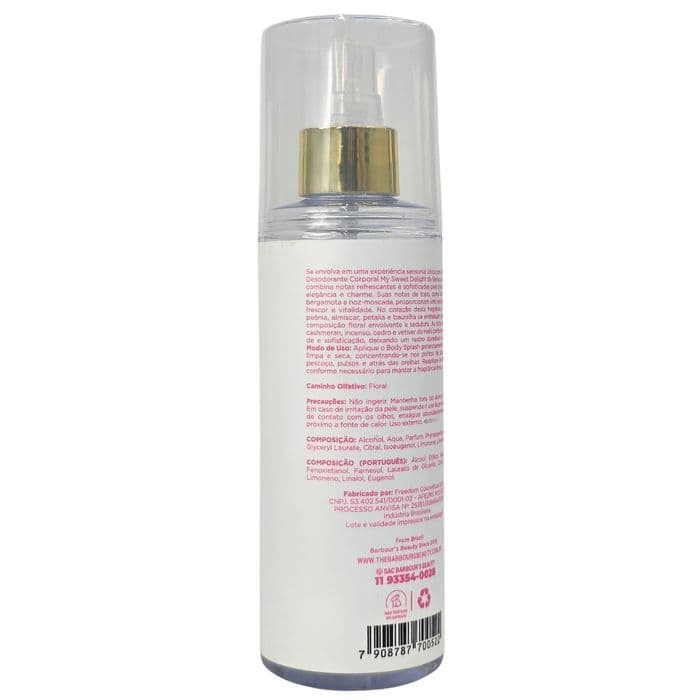 Body Splash Feminino My Sweet Delight Barbours Beauty 200ml — foto 3 de 4