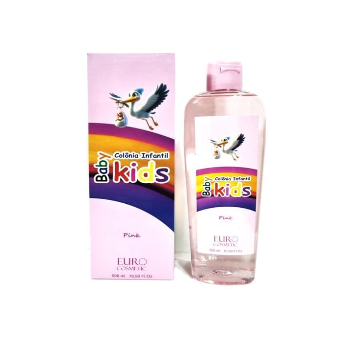 Colônia Infantil Baby Kids Pink Euro Cosmetic 500Ml